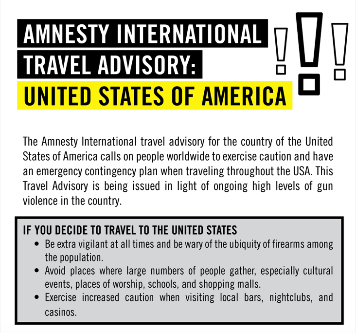 Image result for amnesty international travel advisory